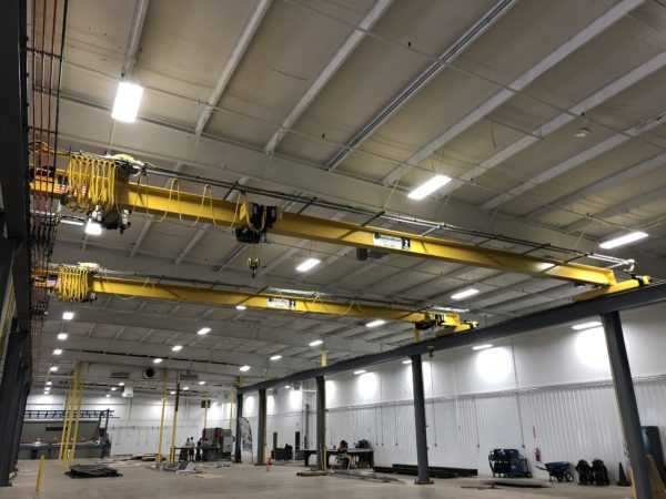 Dual 2 ton Signle Girder top running bridge cranes with R&M hoists