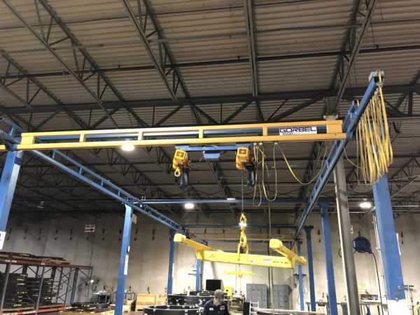 Gorbel Workstation Crane 2 hoists