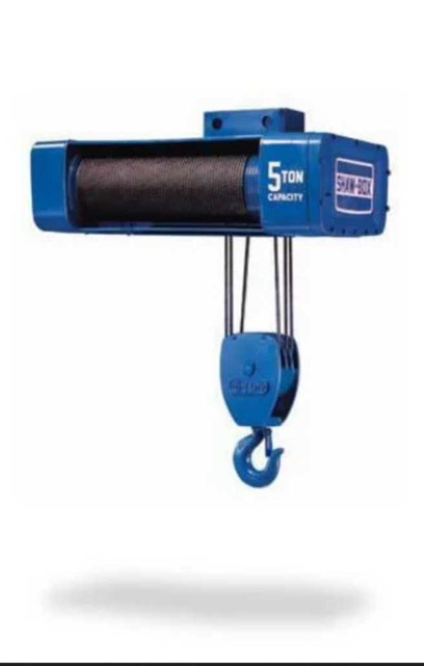 shaw box 800 series electric wire rope trolley and hoist