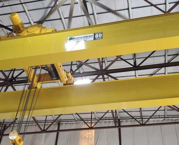 80 ton double girder top running bridge crane