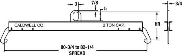 Caldwell STRONG-BAC Chlorine Cylinder Lifting Beam