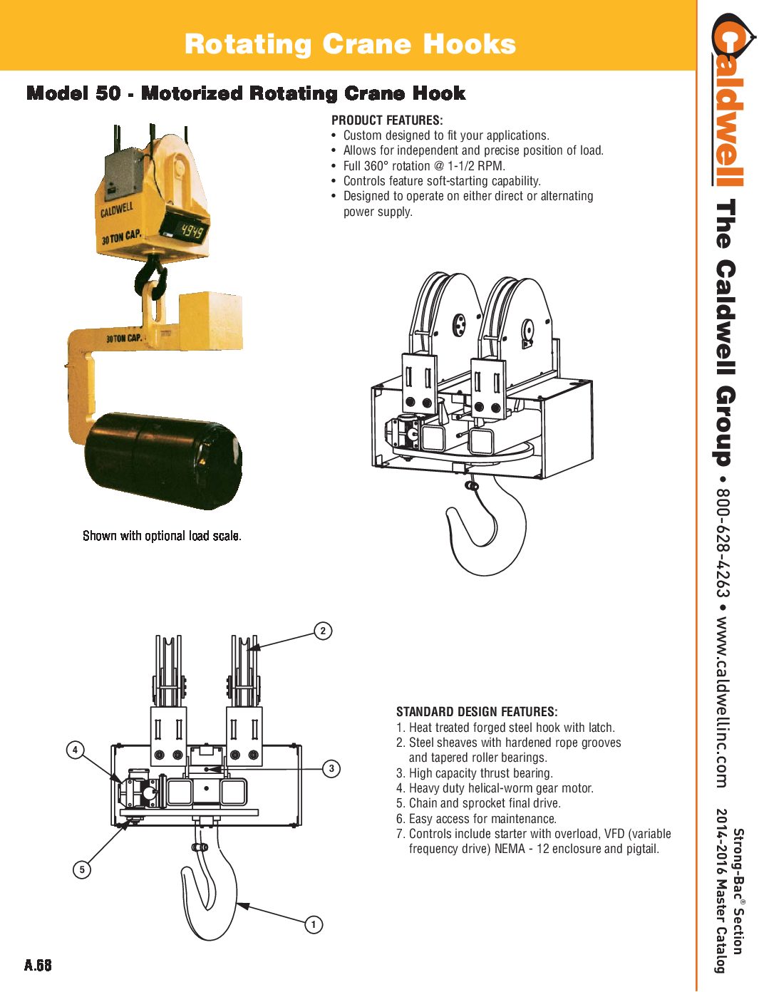 Caldwell STRONG BAC Rotating Crane Hook Spread Sheet pdf