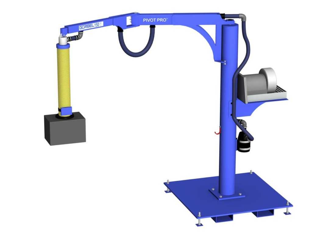 Gorbel Free Standing PIVOT PRO Articulating Jib Crane